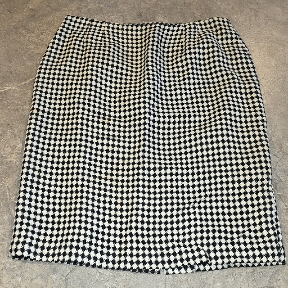 (J43) Tony Lambert Sz 14 Checkered Pencil Skirt - Picture 1 of 8
